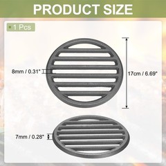 Cast Iron Fire Grate, 6.7″ Round BBQ Grill Grate Replacement High Heat Charco…