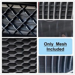 Heavy-Duty Car Grill Mesh, SS304 Metal Stainless Steel, Black PVC Coated, 13″ X