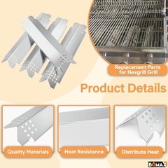 Nexgrill 4 Burner Grill Replacement Parts Kit Grates Burners Heat Plates
