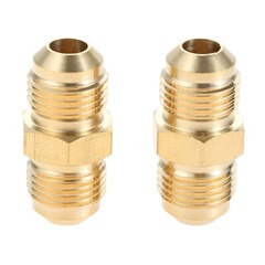 2Pc Brass 3/8″ Male Flare x 3/8″ Male Flare Coupling Fitting Propane BBQ Adapter