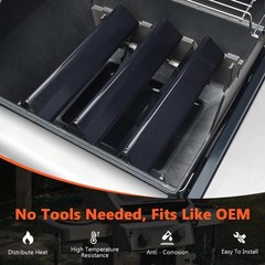Porcelain Steel Grill Heat Plates Shield Tents Gas Burner Deflector Set Spiri…