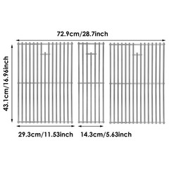 Nexgrill 720-0882A Replacement Cooking Grates for 5-Burner Gas Grills