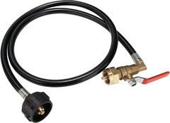 48 Inch Propane Refill Adapter Extension Hose with ON/Off Control Valve for 1 LB