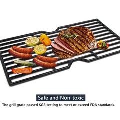 Hongso 16 15/16″ Porcelain Coated Cast Iron Grill Grates Replacement 4 Charbroil