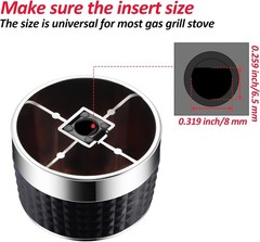 Replacement Gas Stove Control Knobs – Chrome Knobs with Silicone Grip, 4 Count
