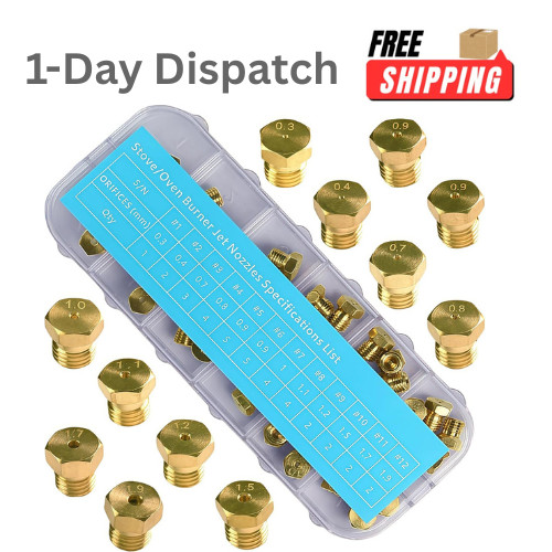 36PCS Propane to Natural Gas Orifice Conversion Kit M6x0.75 Brass
