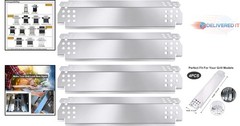 Stainless Steel Grill Heat Plate Replacement for 4 Burner Outdoor Gas Grill