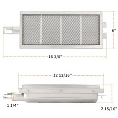 Beurbcikue 20505 Infrared Searing Burner for Bull Grill Replacement Silver