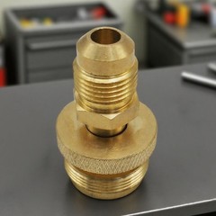 1LB Propane Tank Regulator Adapter Connect to 3/8″Male Flare 5/8″-18UNF