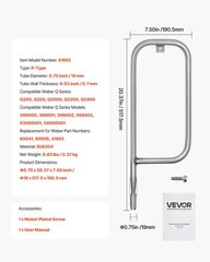 Vevor Grill Burner Tube For Weber Q200 Q220 Q2000 Q2200 Q2400 20.5 Inch 304