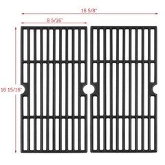 17 Inch Grates G460-0500-W1 16 15/16 x 16 5/8″ for 2pcs grates, Black