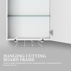 Housoutil Hanging Cutting Board Stand, Stainless Steel Chopping Board Rack, O…