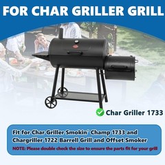 SafBbcue 19.7″ Cast Iron Grill Grates for Char-Griller 1733 2735 3-Pack