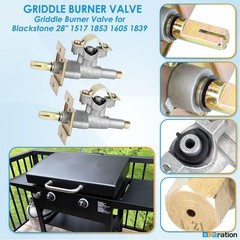 Griddle Burner Valve for Blackstone 28 Inch 1517 1853 1605 1839 1856, Parts f…
