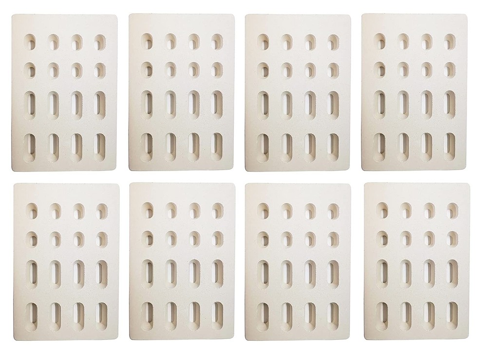 Ceramic Brick Flame Tamer, Grill Ceramic Briquettes (8-Pack) for Barbeques Ga…