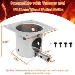 Pellet Grill Replacement Parts for Fire Burn Pot + Ignitor + Fan + Motor