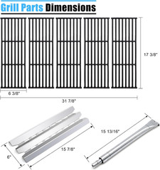 Broil King Baron 590 Replacement Grates, Burners & Heat Plates