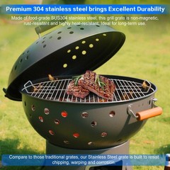 21.5″ Replacement Cooking Grate 304 Stainless Steel Fits 22 inch Weber Grills