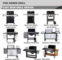 7638 Spirit Grill Grates Replacement for Weber Spirit II E-310 E-330 GS4 Grill