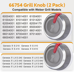 66754 Grill Control Knobs Replacement for Weber Genesis II LX 240 340 440 640