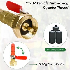 4FT / 48” Propane Tank Refill Adapter Extension Hose for 1LB Propane Gas Tanks