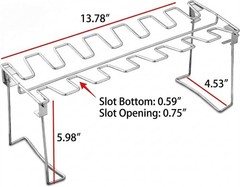 RTT Chicken Leg and Wing Rack for Grill Smoker Oven – Easy to 1 Pack, Silver