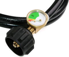 5 FT Propane Hose Adapter with Propane Tank Gauge for Weber Q1200, 1000 Propane