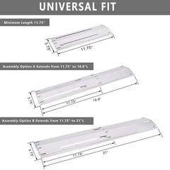 Universal Adjustable Tent Shield Stainless Steel Heat Plate Grill Burner Cove…