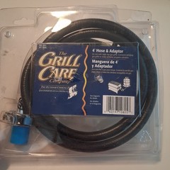 New Grill Care Adaptor Hose Black for TableTop Gas Propane Grill 4′ Foot
