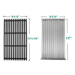 Cast Iron Grill Grates and Stainless Steel Emitter Plates for Charbroil Comme…