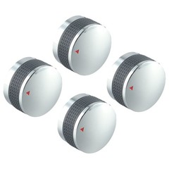 4xGas Grill Control Knobs Replacement Fits BBQ Gas Grills For Oven, Stove Round