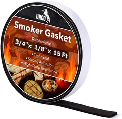Smoker Gasket, 15 FT, 3/4″ x 1/8″, Smoker Gasket Seal High Temp