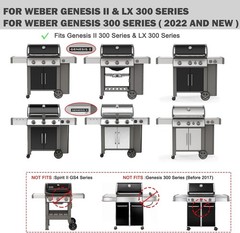 66095 Grill Grates 66032 Flavorizer Bars Grill Parts for Weber Genesis II 300