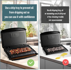 14.5″ Long Grill Oil Grease Catcher Drip Tray Pan for George Foreman Grill Repla