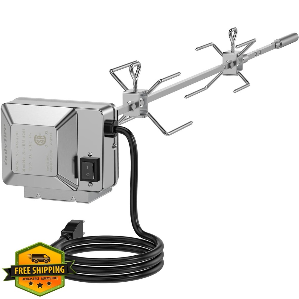 onlyfire Stainless Steel Grill Rotisserie Kit for Weber Genesis II and Genesi…