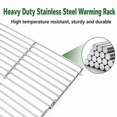 Stainless Steel Warming Rack for Pellet Grill, Foldable BBQ Upper Rack Replaceme