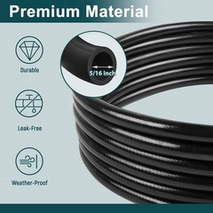 Extended 24FT RV Propane Hose Quick Connect Grill Fire Pit Camping Gas Hose