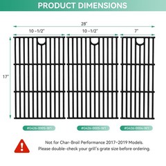 17 Inch Cast Iron Grill Grates For Charbroil 5 Burner 463448021 G4260004W1