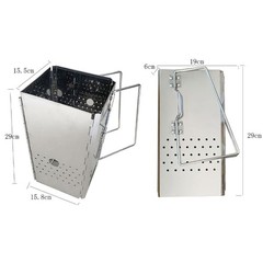 Portable For Charcoal Chimney Starter for Grills Compact Foldable Design