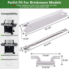 Grill Parts Compatible for Brinkmann 810-2410-S 810-2411-S 810-2411-F Model, …