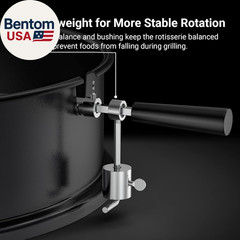 Rotisserie Ring Kit for Weber 22-1/2-Inch Charcoal Kettle Grill and Other Simila