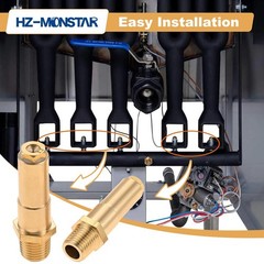 Gas Fryer Nozzle Orifice Kit, 1/4″ NPT Thread, 2 Pcs Gas Fryer Nozzle Orifice…