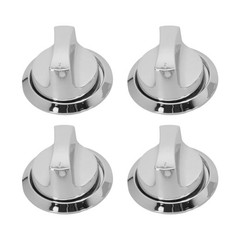 Sleek and Functional Upgrade to These 4pcs Electroplated Gas Grill Knobs