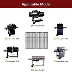 4PCS Grill Grates Parts, Grill Grates Cast Iron 19 3/4″ for Chargriller 2121,…