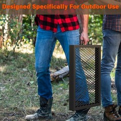 onlyfire Foldable X‑Marks Heavy‑Duty Steel Fire Pit Grate, 44 X 15‑Inch