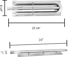 Gas Grill Burner Gas Grill Parts Stainless Steel Pipe Tube for Select Viking VGB