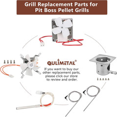 2 Pack Replacement Hot Rod Ignitor Kit for Pit Boss and Camp Chef Wood Pellet Gr