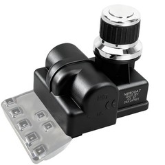 MCAMPAS Universal AA Battery Push Button Igniter – 7 Outlets – Silver, Black