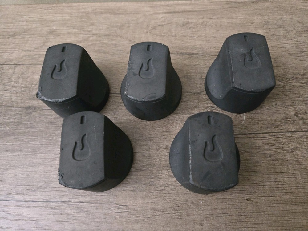 Char-Broil Performance Black Burner Gas Grill Knob Replacement Lot Set Of 5