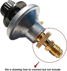Compact Aluminum Propane Regulator for 1 LB Tanks – Adjustable Nozzle Included